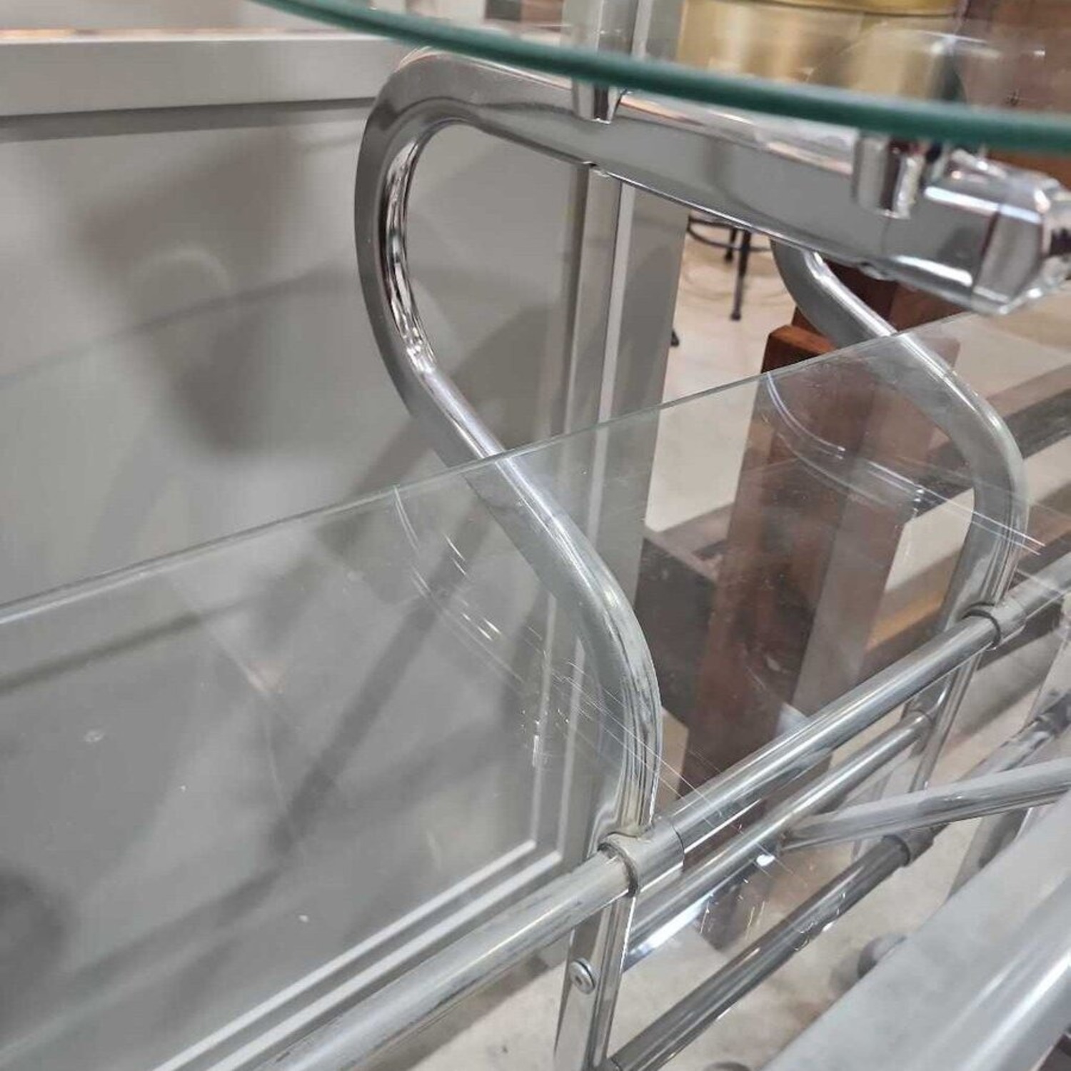 Tempered Glass Computer Desk w/ Pull-Out Tray - image-10