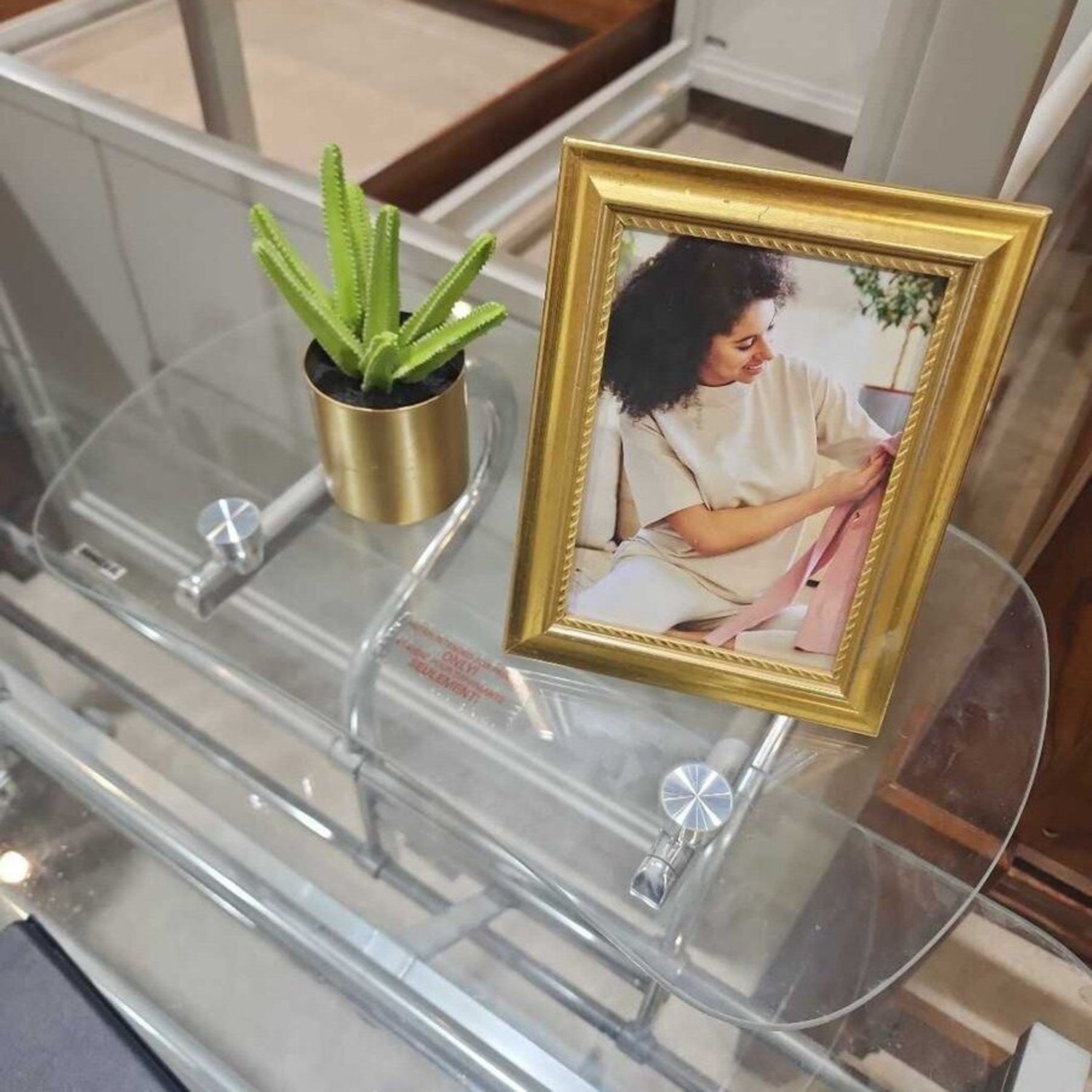 Tempered Glass Computer Desk w/ Pull-Out Tray - image-7