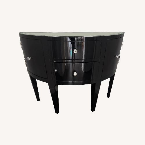 Used Black Lacquered Demilune Console for sale on AptDeco