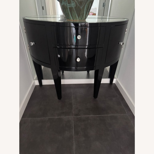 Used Black Lacquered Demilune Console for sale on AptDeco