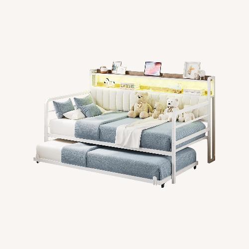 Used Daybed With Trundle and LED Lights for sale on AptDeco