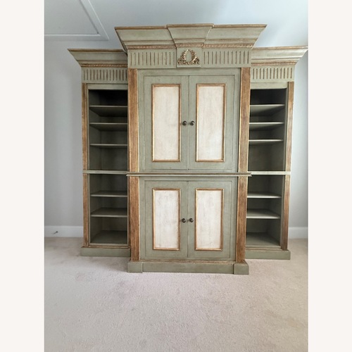 Used Habersham Furniture Green Wood Armoire for sale on AptDeco