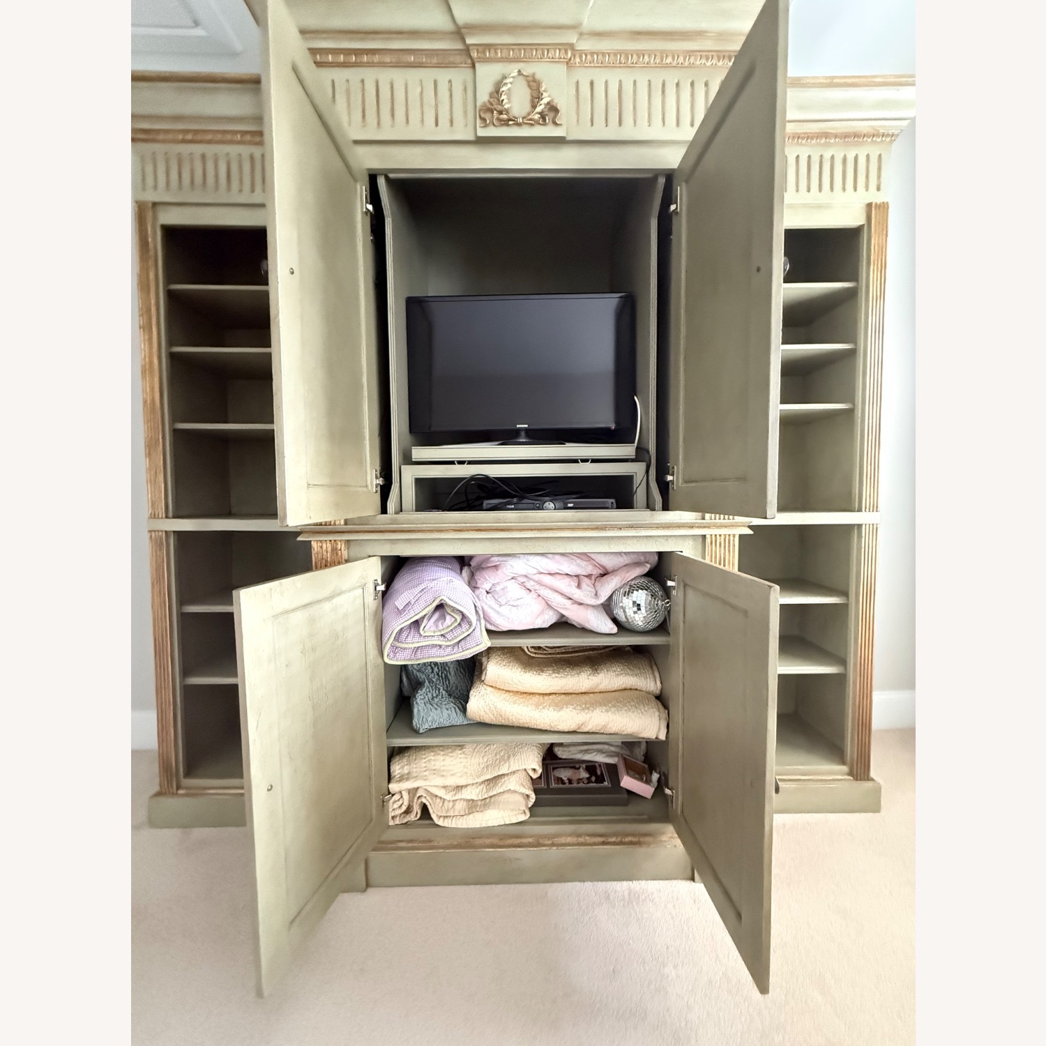 Habersham Furniture Green Wood Armoire - image-3