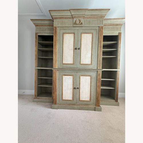 Used Habersham Furniture Green Wood Armoire for sale on AptDeco