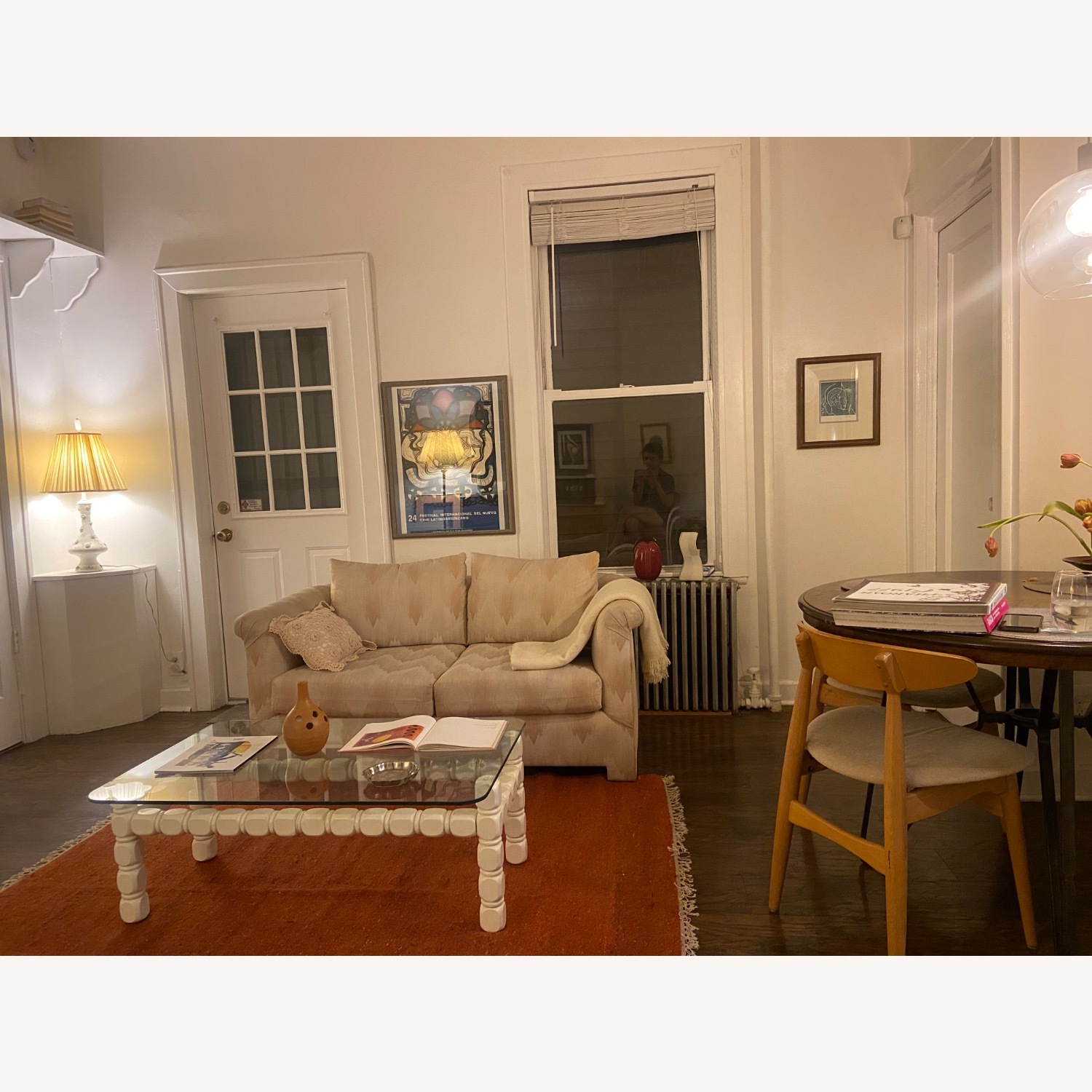 Vintage/Antique Fabric Loveseat - image-6