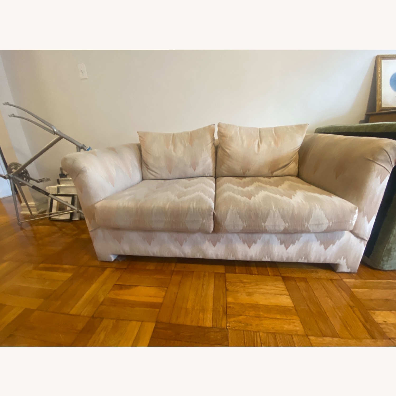 Vintage/Antique Fabric Loveseat - image-7