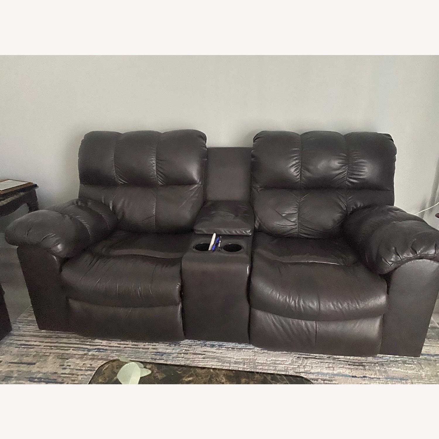 Ashley Furniture Dark Brown 2 Seater Sofa - image-1