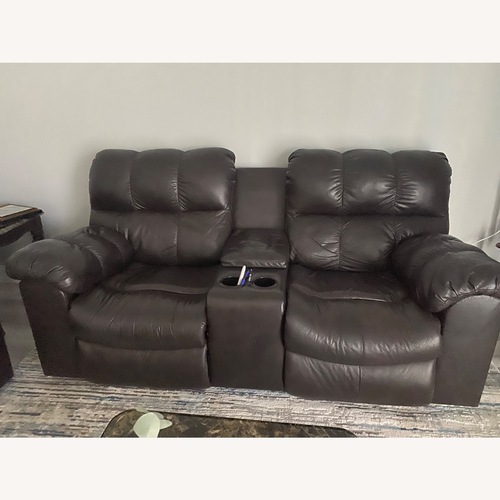 Used Ashley Furniture Dark Brown 2 Seater Sofa for sale on AptDeco
