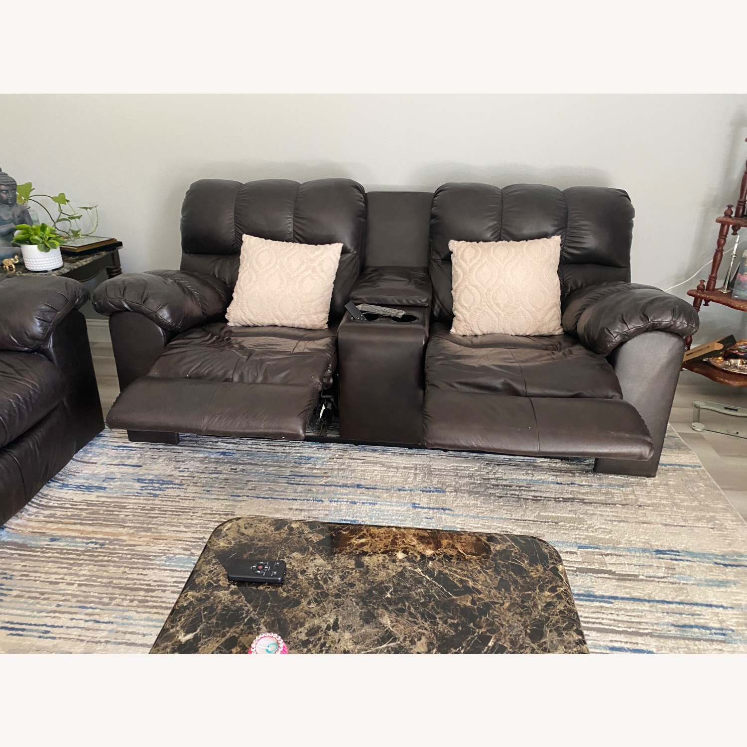 Ashley Furniture Dark Brown 2 Seater Sofa - image-2