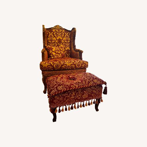 Used Red Fabric Armchair for sale on AptDeco