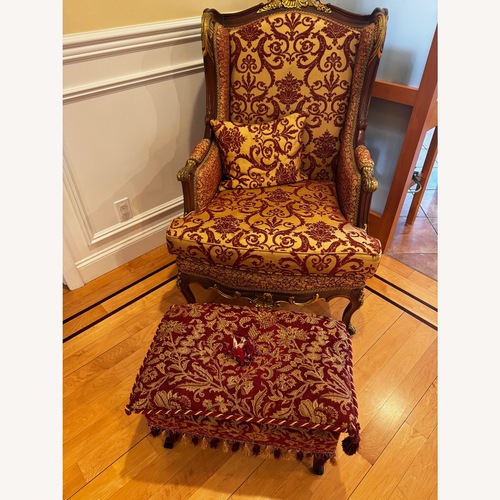 Used Red Fabric Armchair for sale on AptDeco
