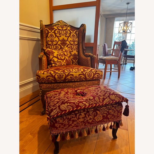 Used Red Fabric Armchair for sale on AptDeco