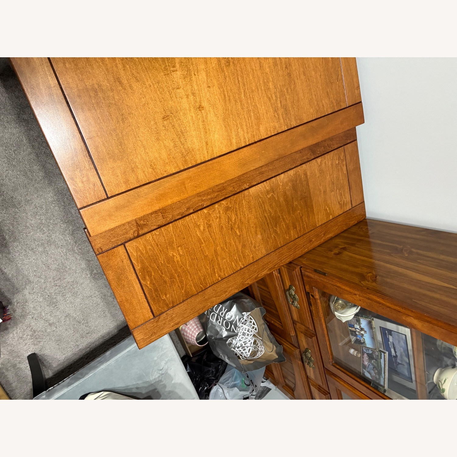 Dark Brown Wood Dining Table - image-4