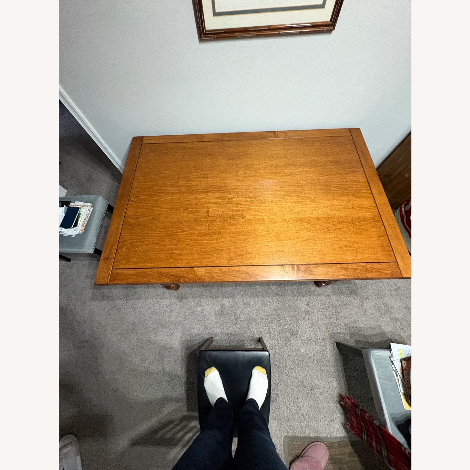 Dark Brown Wood Dining Table - image-2