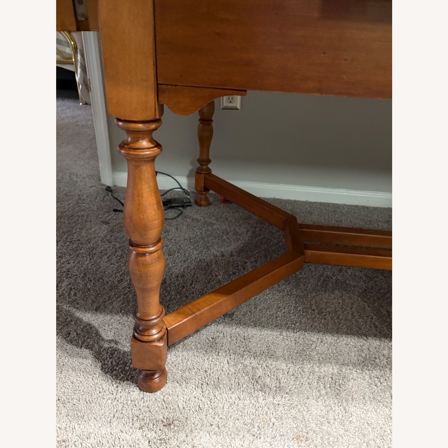 Dark Brown Wood Dining Table - image-5