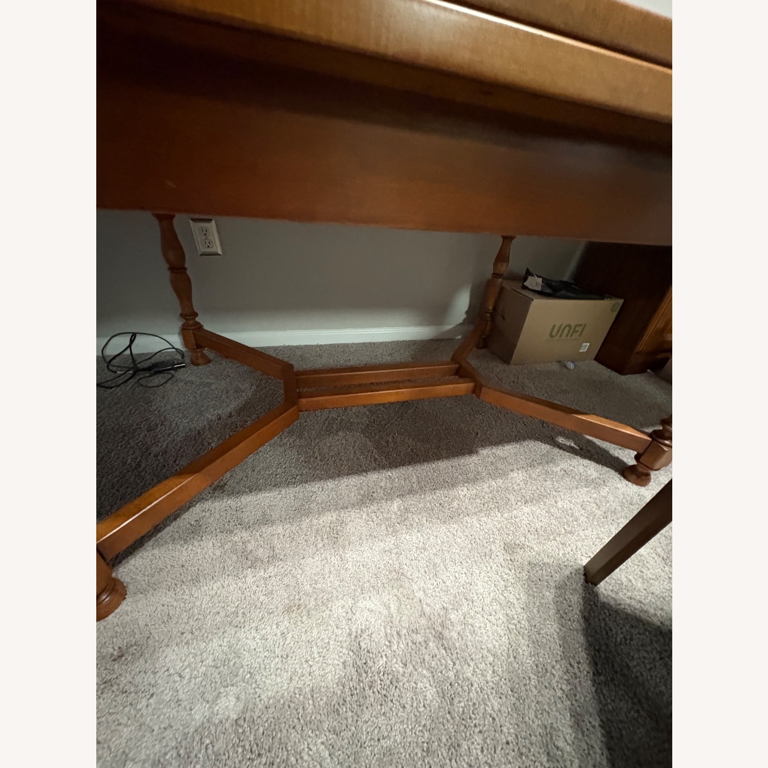 Dark Brown Wood Dining Table - image-6