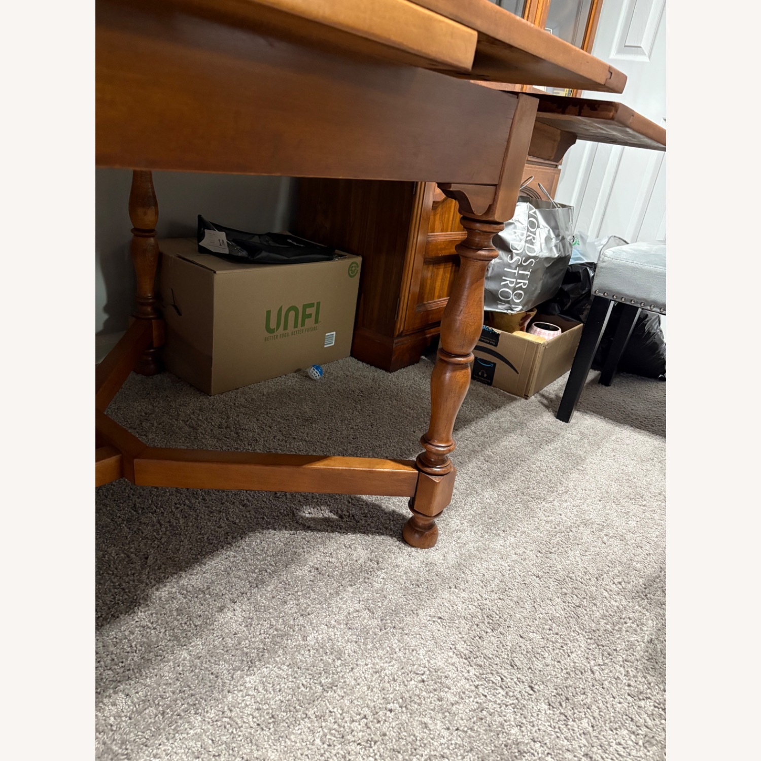 Dark Brown Wood Dining Table - image-7