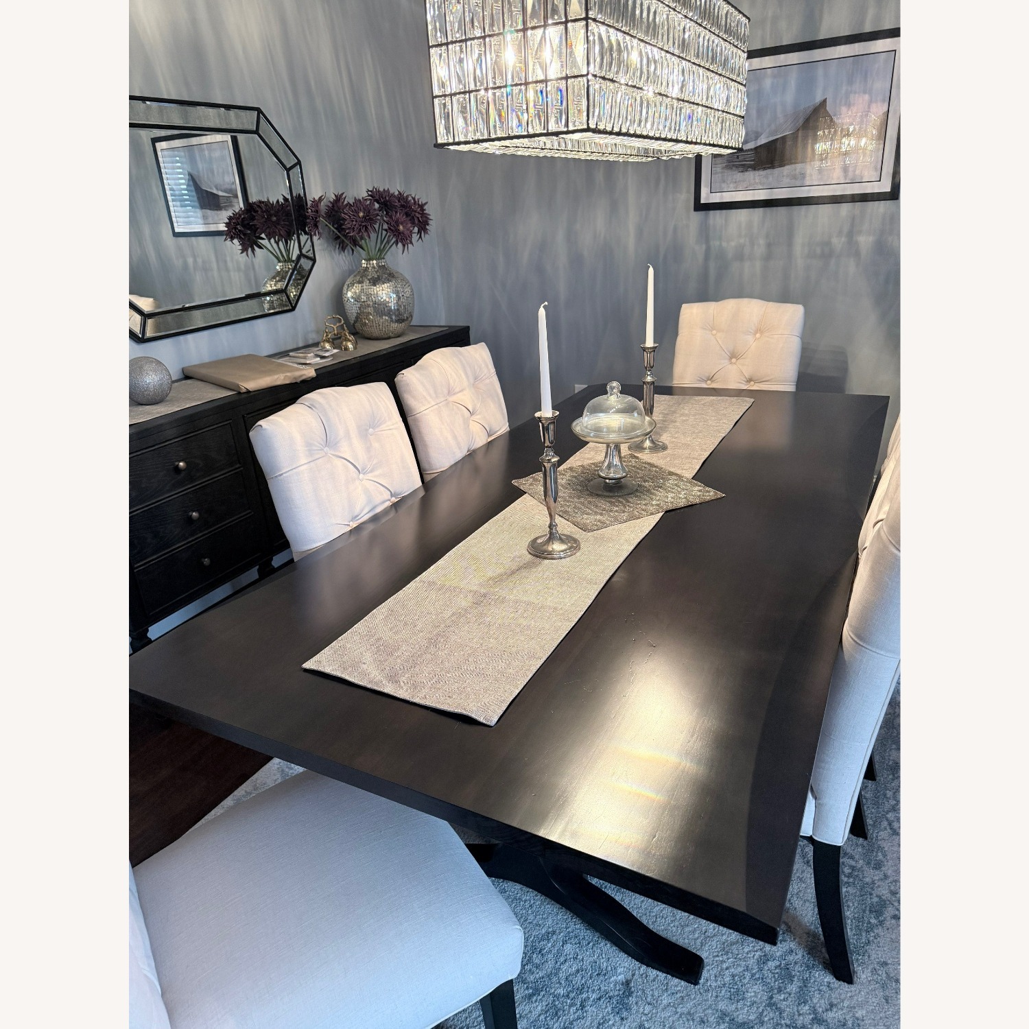 Arhaus Dark Brown Wood Dining Table - image-2