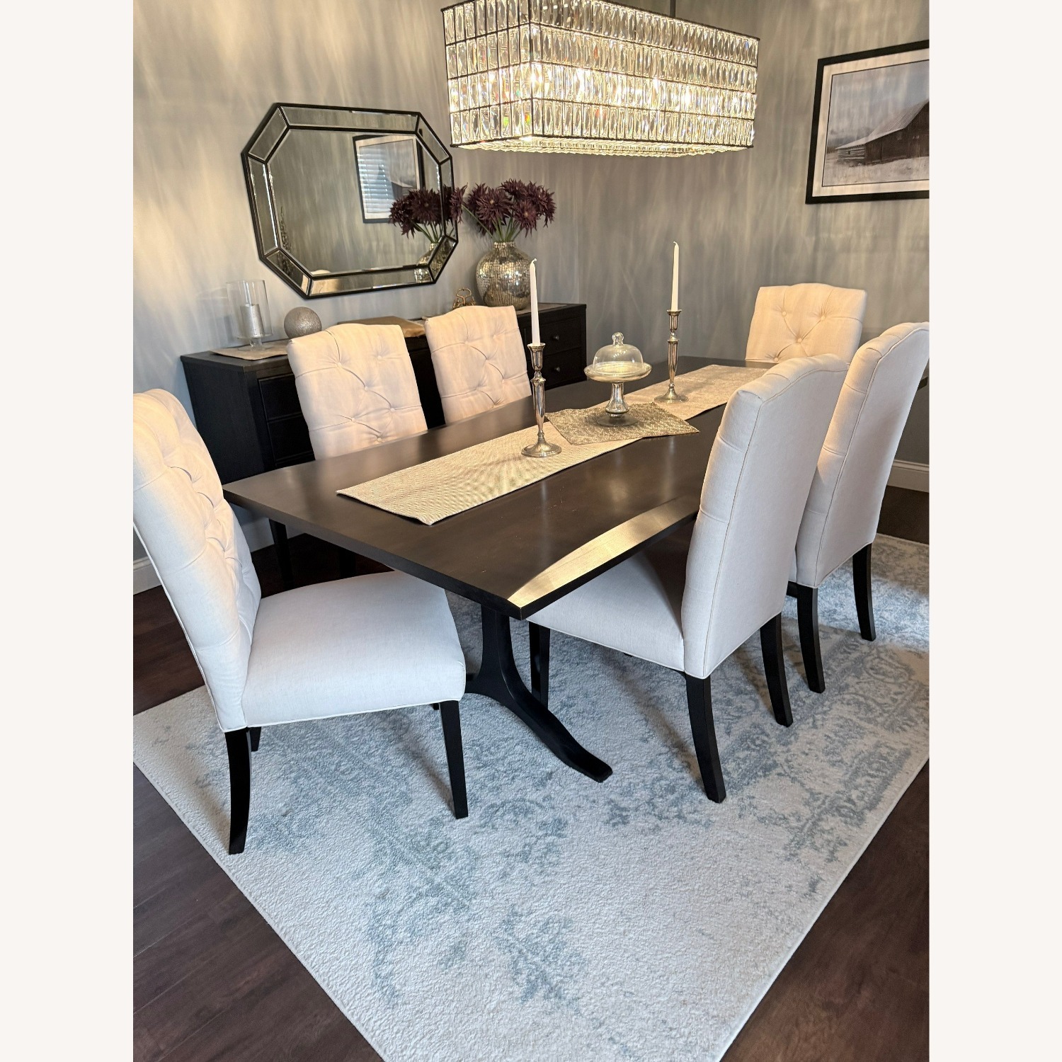 Arhaus Dark Brown Wood Dining Table - image-1