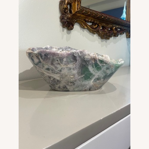 Used Blue Brazilian Fluorite Stone Bowl for sale on AptDeco