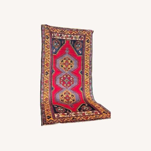 Used Vintage/Antique Turkish Red Oriental Runner Rug for sale on AptDeco
