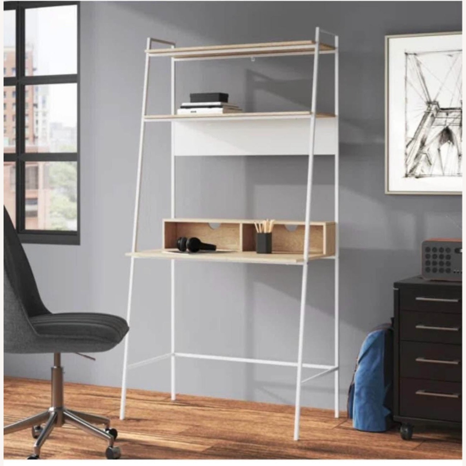 Wayfair Dark Brown Wood Desk - image-3