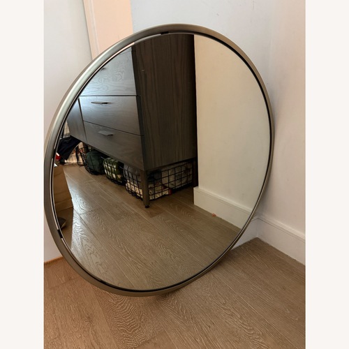 Used West Elm Metal Frame Round Wall Mirror for sale on AptDeco