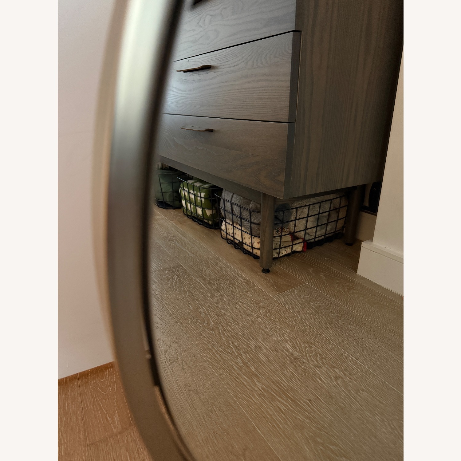 West Elm Metal Frame Round Wall Mirror - image-2