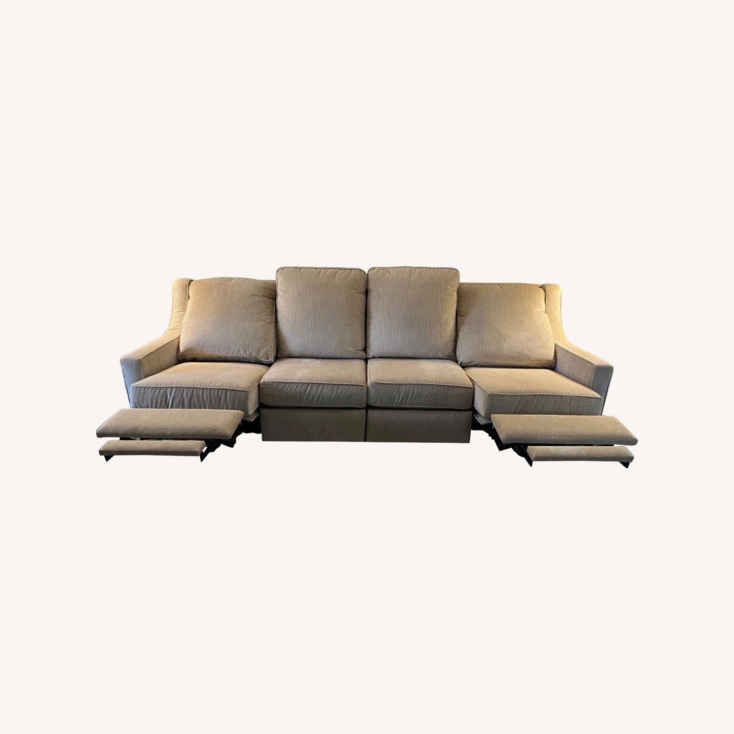 Bassett Light Brown Fabric 3+ Seater Sofa - image-0
