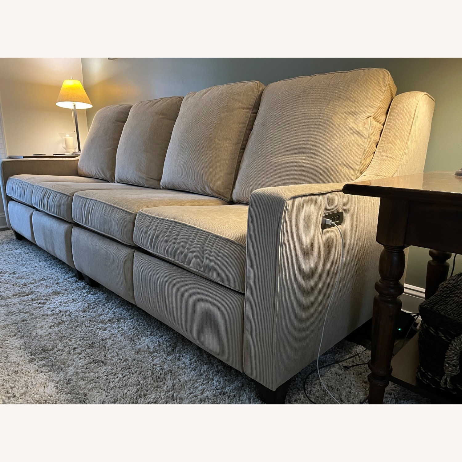 Bassett Light Brown Fabric 3+ Seater Sofa - image-3