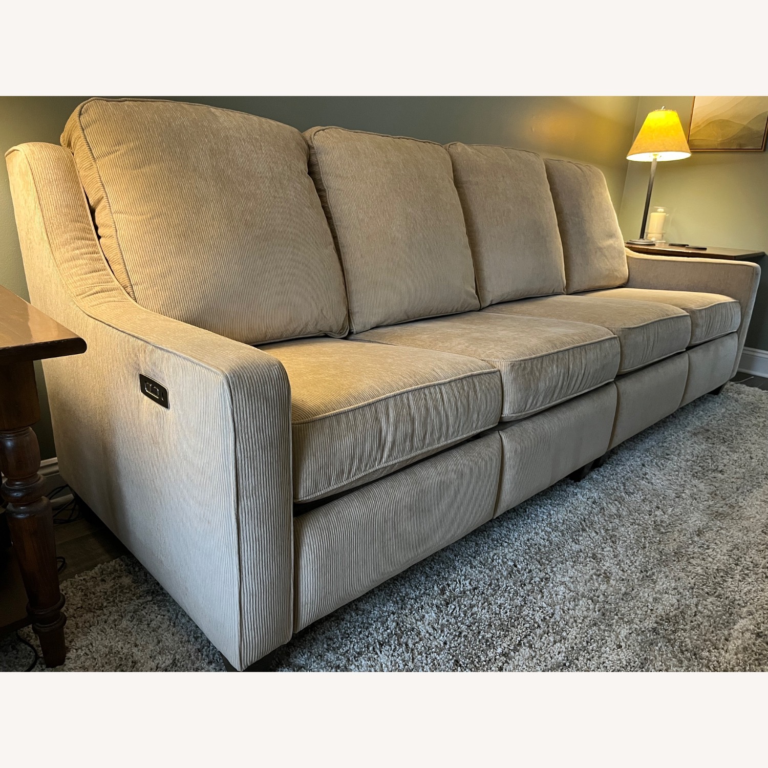 Bassett Light Brown Fabric 3+ Seater Sofa - image-4