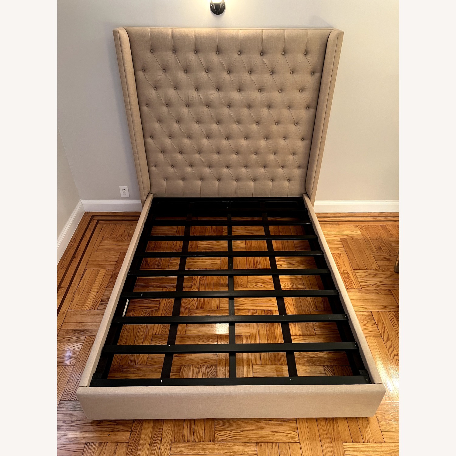 Restoration Hardware Adler Linen Diamond-Tufted Bed  - image-1