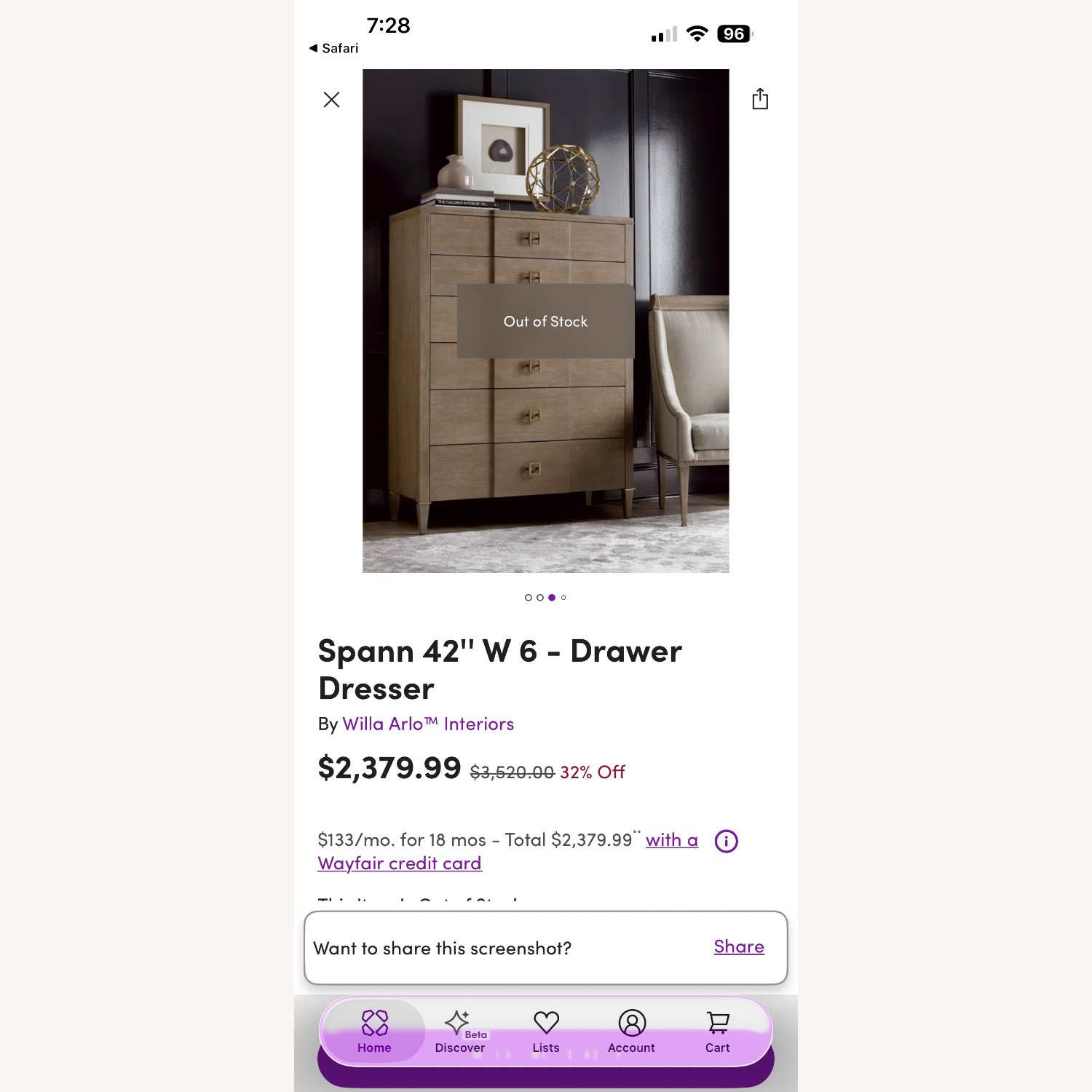 Spann 42" 6 Drawer Dresser - image-3