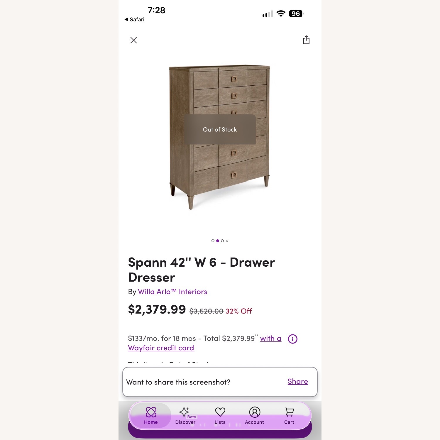 Spann 42" 6 Drawer Dresser - image-2