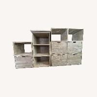 RH Tribeca Wall Cabinet Drawers Cube 