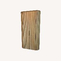  Byron Storage Cabinet Light Oak/Brass Accents