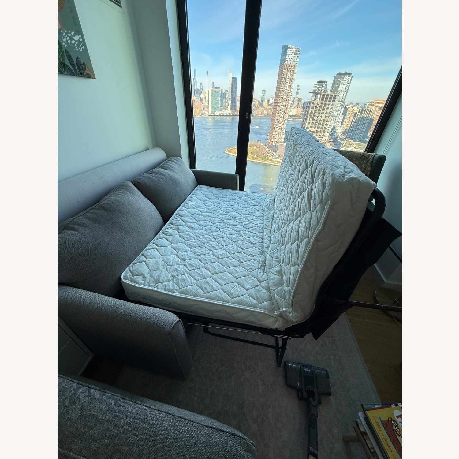 Birch Lane Light Gray Fabric Sleeper Sofa - image-1