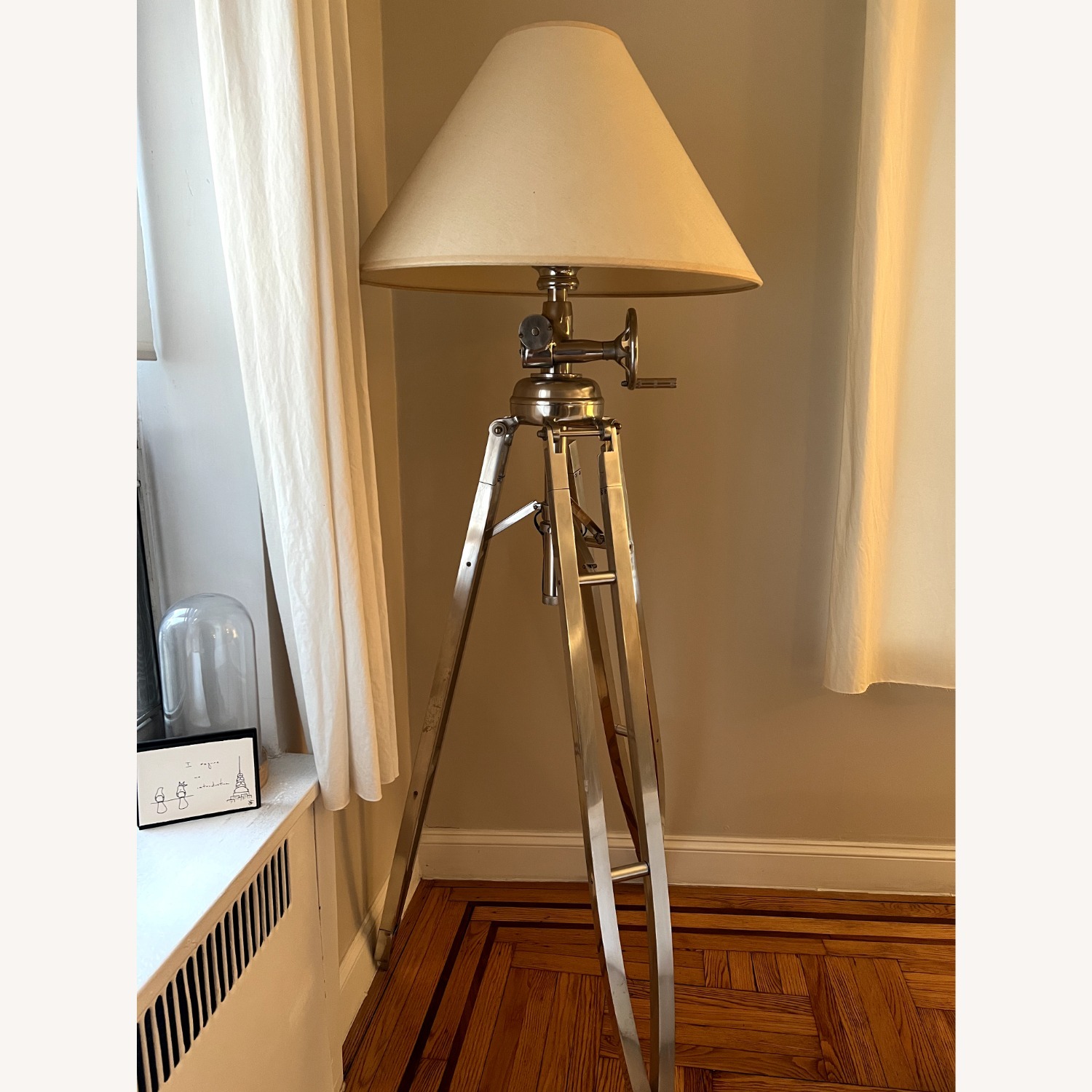 Restoration Hardware Industrial Adjustable Tripod Floor Lamp - image-1