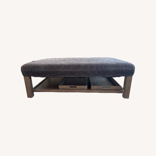 Used Craftmaster Furniture Black Fabric Ottoman for sale on AptDeco