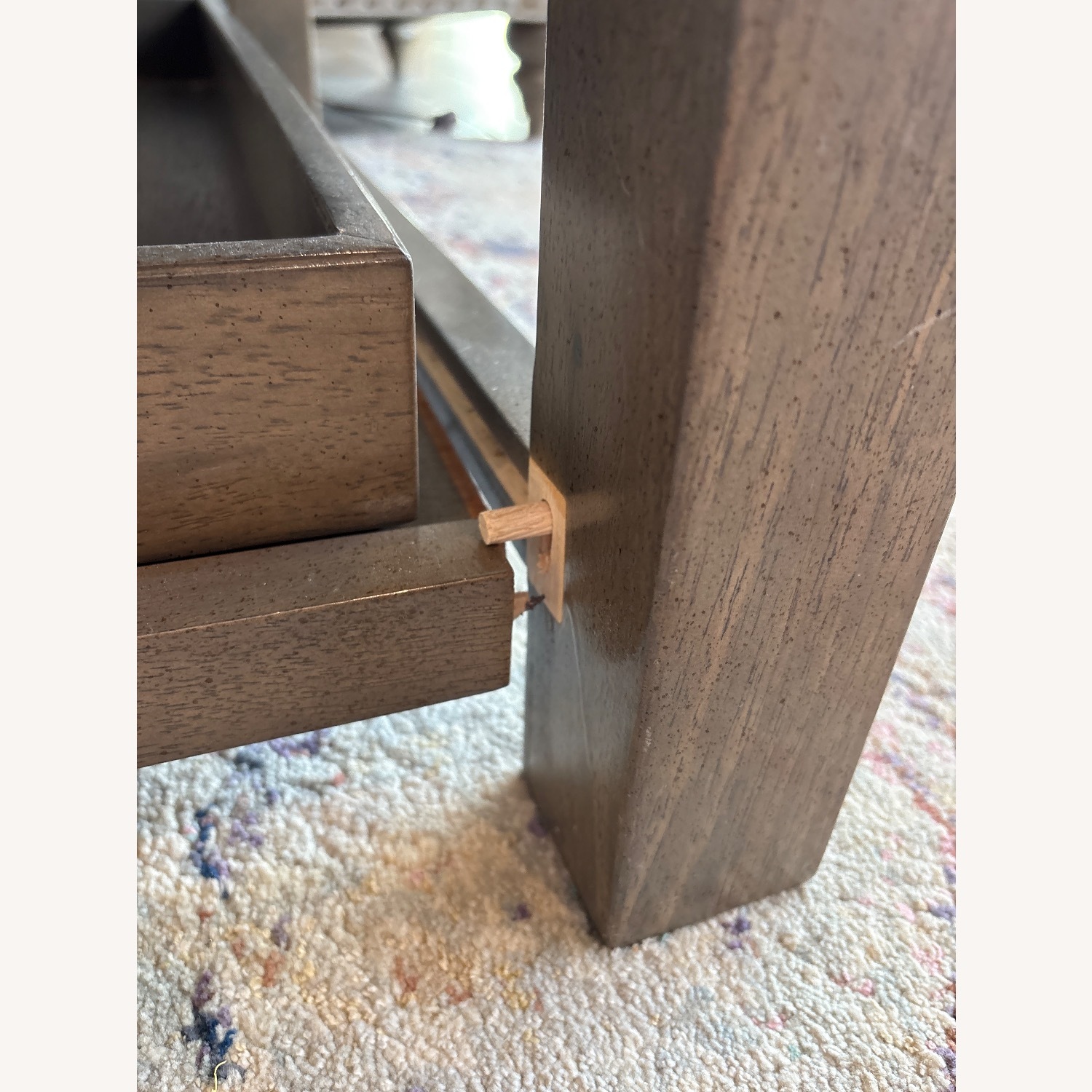 Craftmaster Furniture Black Fabric Ottoman - image-5