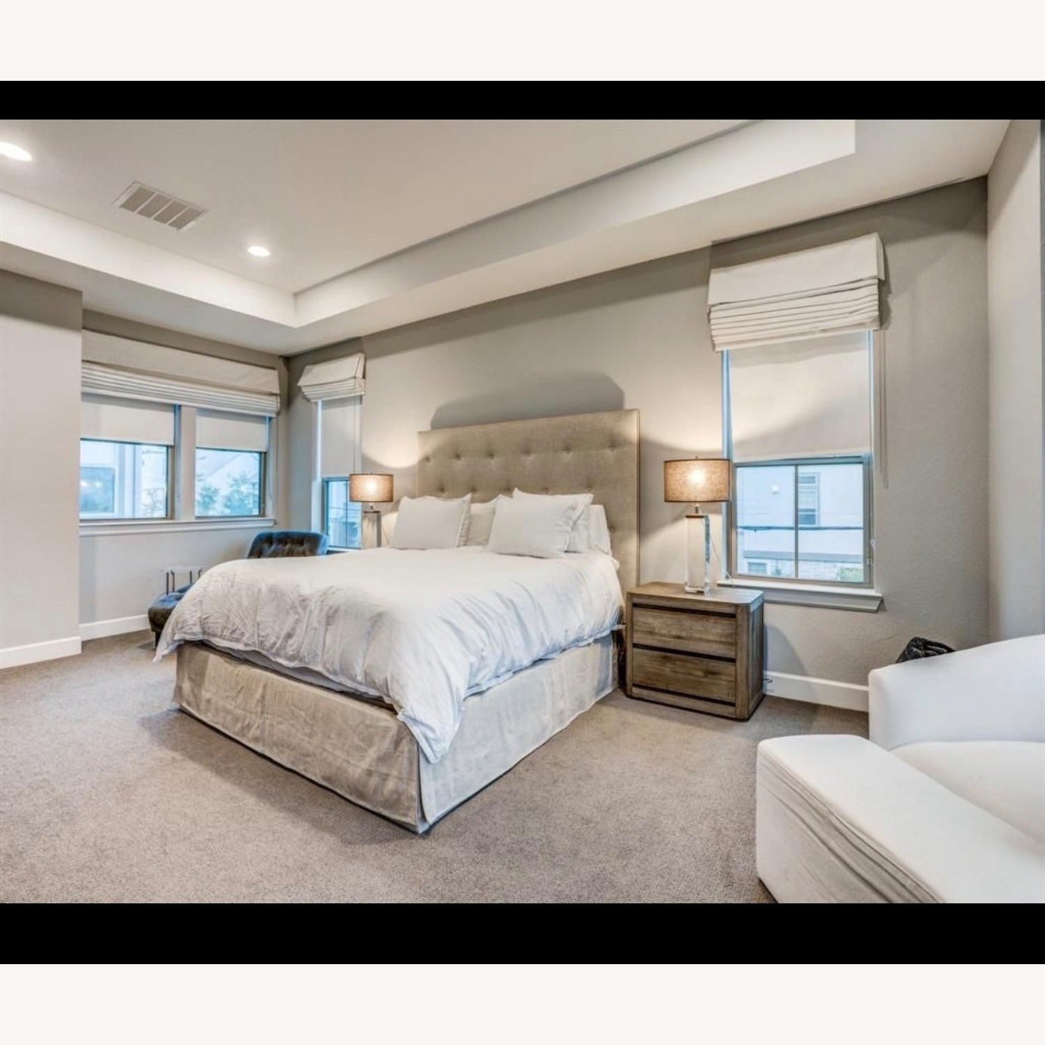 Restoration Hardware Adler Fabric Diamond-Tufted Shelter Bed - image-2