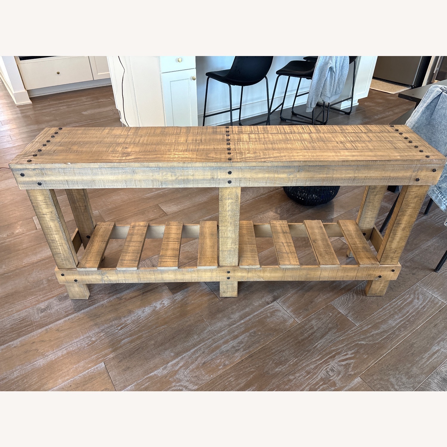 American Woodcrafters Light Brown Media Storage - image-3