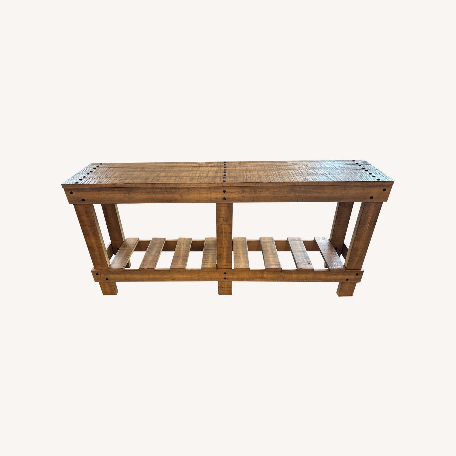 American Woodcrafters Light Brown Media Storage - image-0