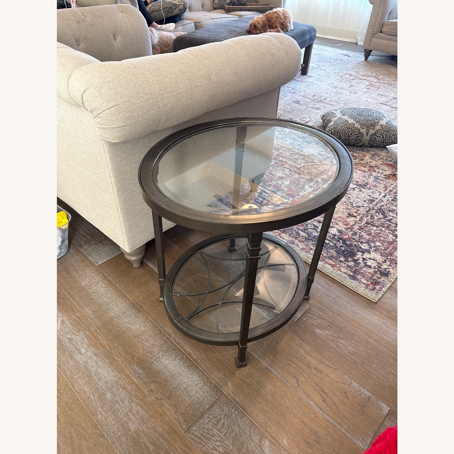 Natural Glass Side Table - image-1