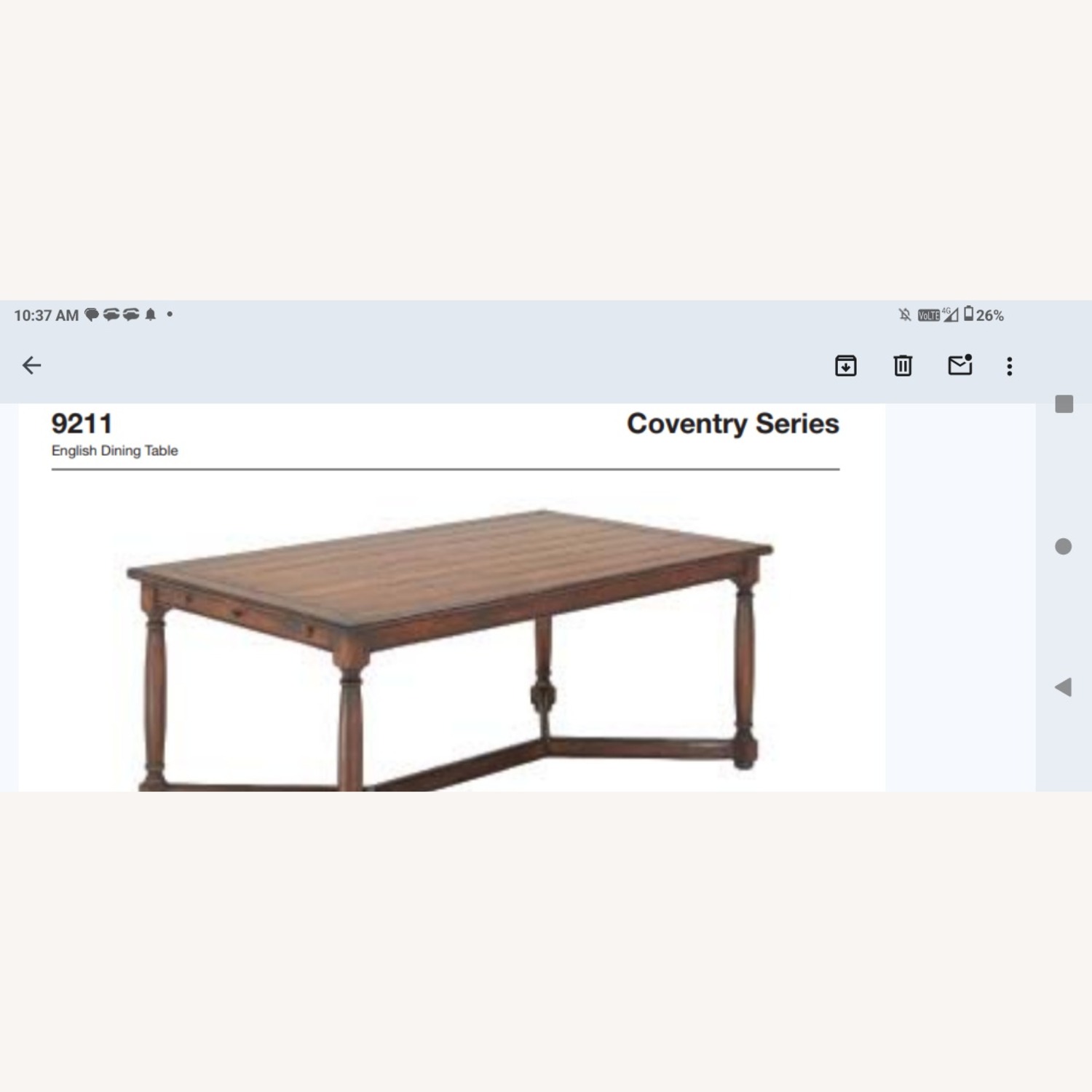 Coventry Light Brown Wood Dining Table - image-3