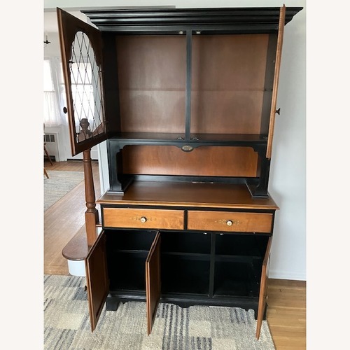 Used Vintage/Antique Dark Brown Wood Wall Unit for sale on AptDeco