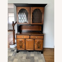 Vintage/Antique Dark Brown Wood Wall Unit