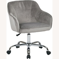 Wayfair Light Gray Velvet Office Chair