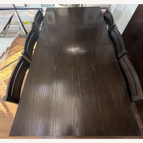 Used West Elm Dark Brown Wood Dining Set for sale on AptDeco