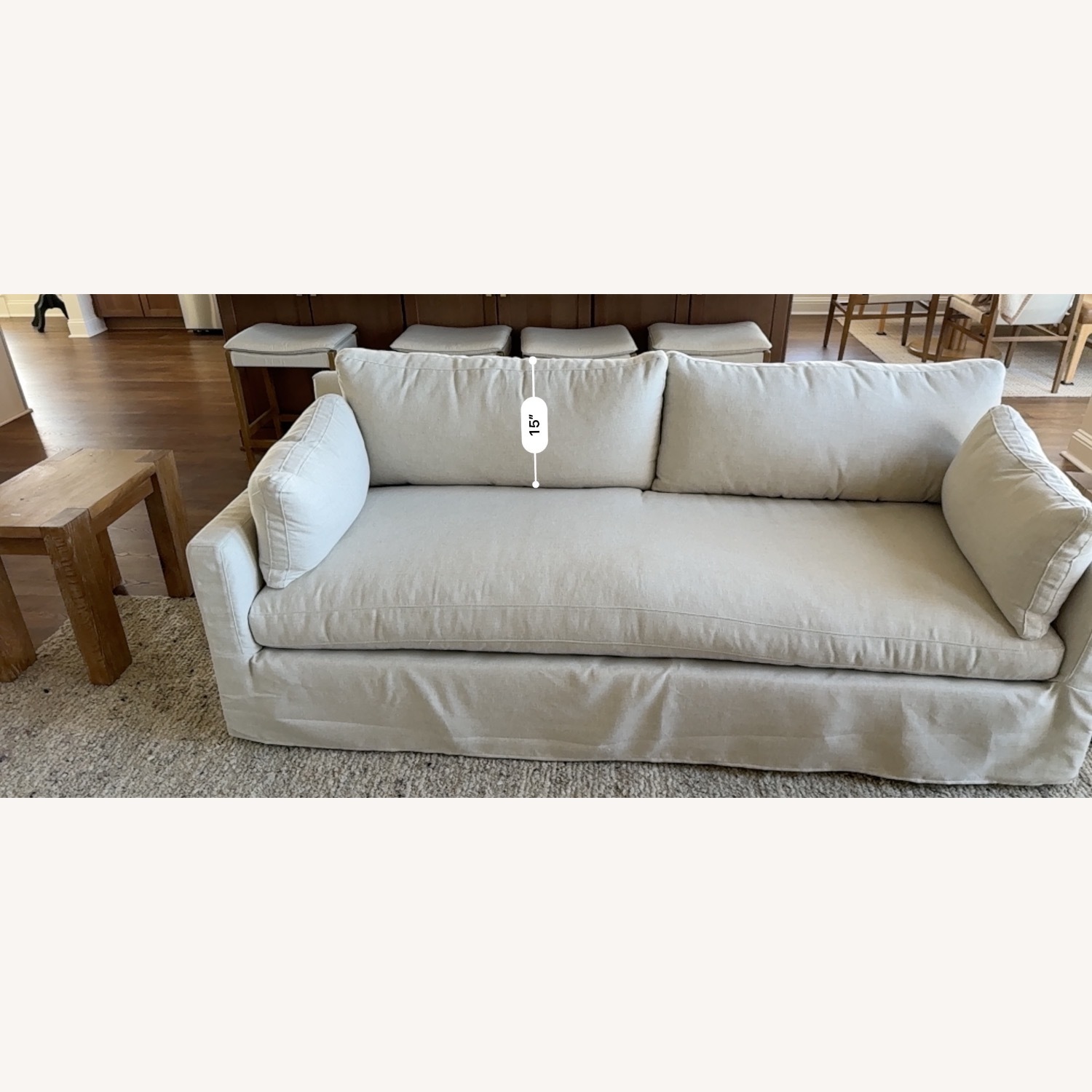 Rowe Furniture Sylvie Natural Fabric 3+ Seater Sofa - image-4